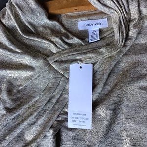 NWT Top by Calvin Klein-shimmering snakeskin print